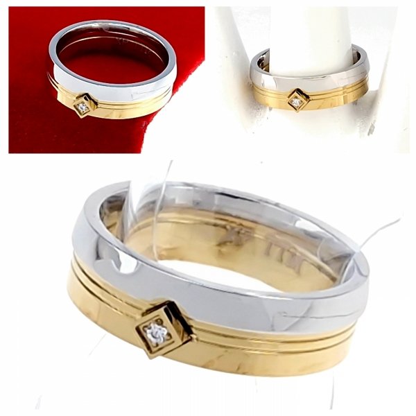 ring 19,00mm gold stainless steel