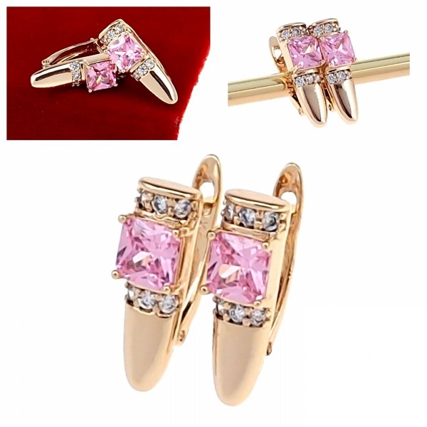 exclusive swarovski gold-plated earrings