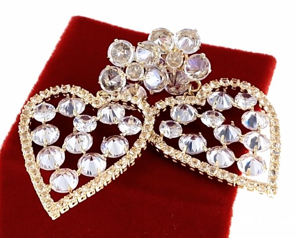 gold plated earrings with exclusive cubic zirconia