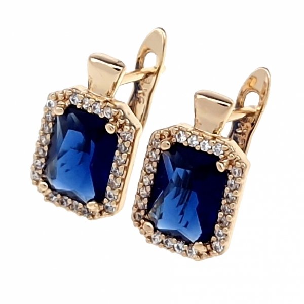 exclusive swarovski gold-plated earrings