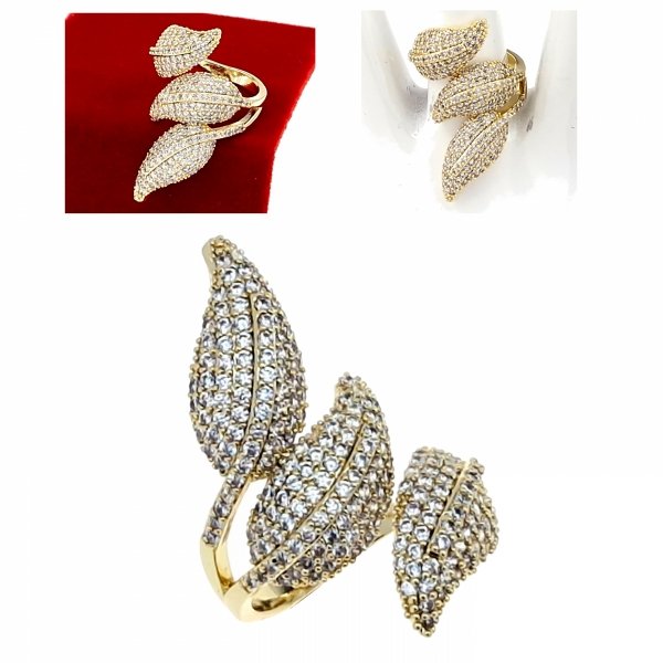 gold ring 17,00mm. gold-plated engagement xuping