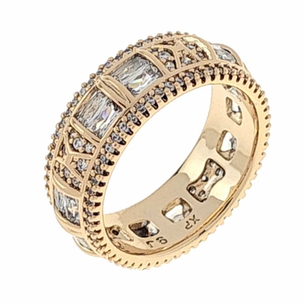 gold ring 18,60mm. gold-plated engagement xuping