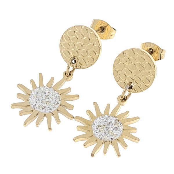 gold earrings made of stainless steel