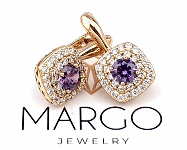 exclusive swarovski gold-plated earrings