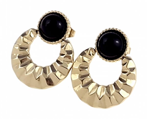 gold earrings made of stainless steel