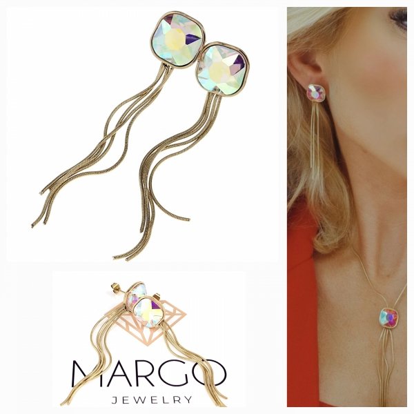 gold earrings made of stainless steel
