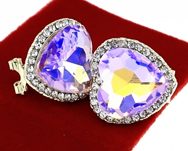 gold plated earrings with exclusive cubic zirconia