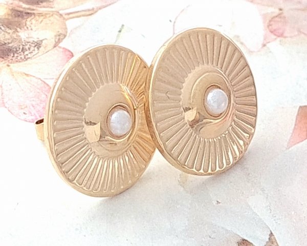 gold plated earrings with exclusive cubic zirconia