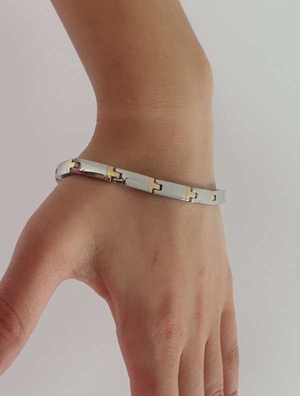 BRACELET GOLD CELEBRITY STAINLESS STEEL
