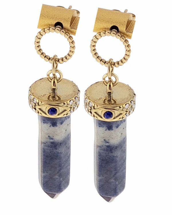 gold earrings made of stainless steel