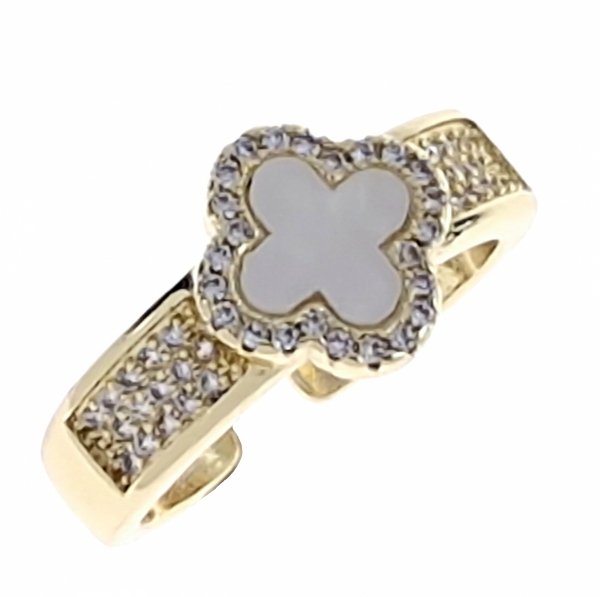 gold ring 17,00mm. gold-plated engagement xuping