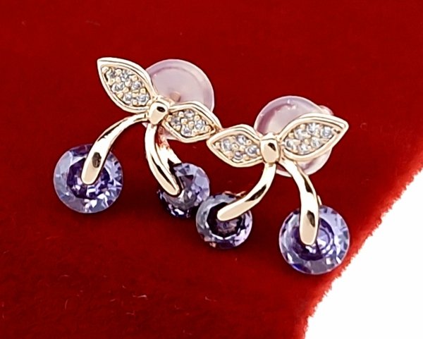 exclusive swarovski gold-plated earrings