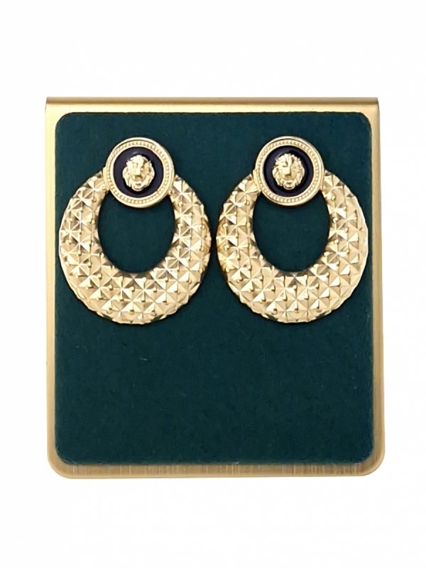 gold earrings made of stainless steel
