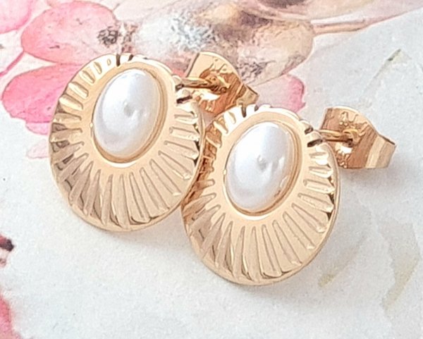 gold plated earrings with exclusive cubic zirconia