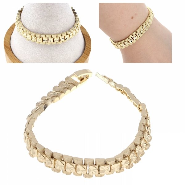 gold bracelet for a gold-plated leg