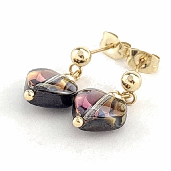 gold earrings made of stainless steel