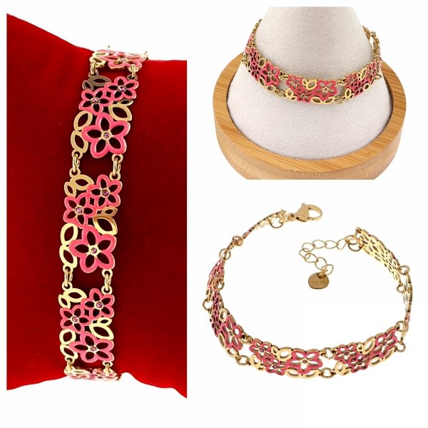 BRACELET GOLD CELEBRITY STAINLESS STEEL