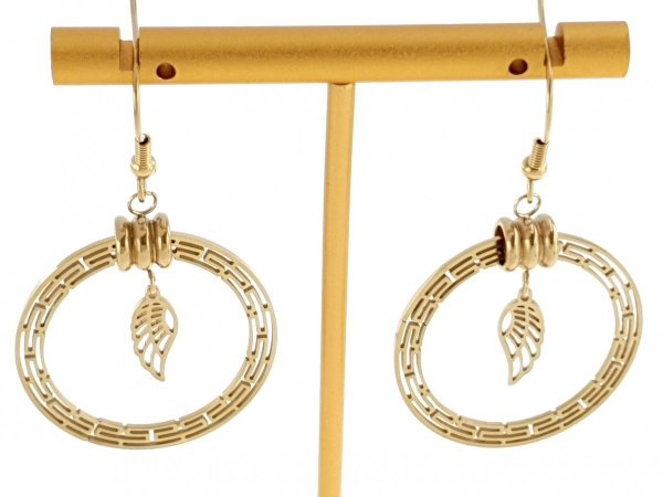 EARRINGS SILVER STAINLESS STEEL CELEBRITY