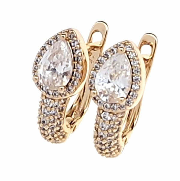 exclusive swarovski gold-plated earrings