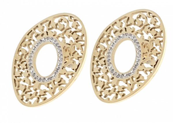 gold earrings made of stainless steel