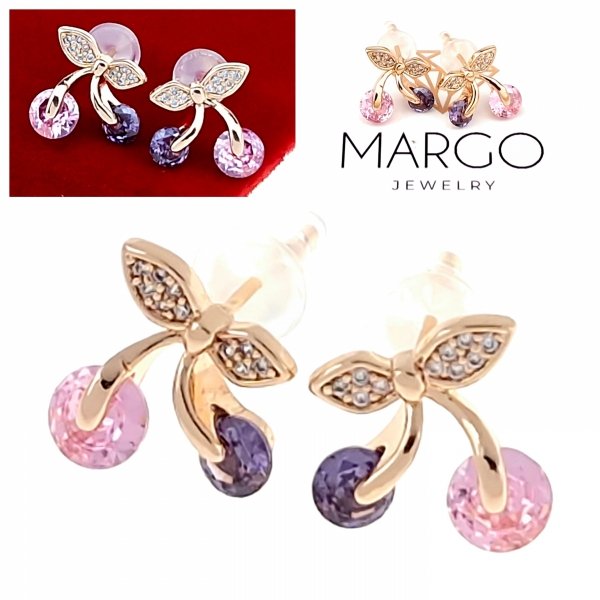 exclusive swarovski gold-plated earrings