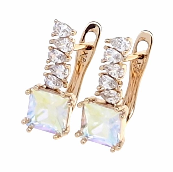 exclusive swarovski gold-plated earrings