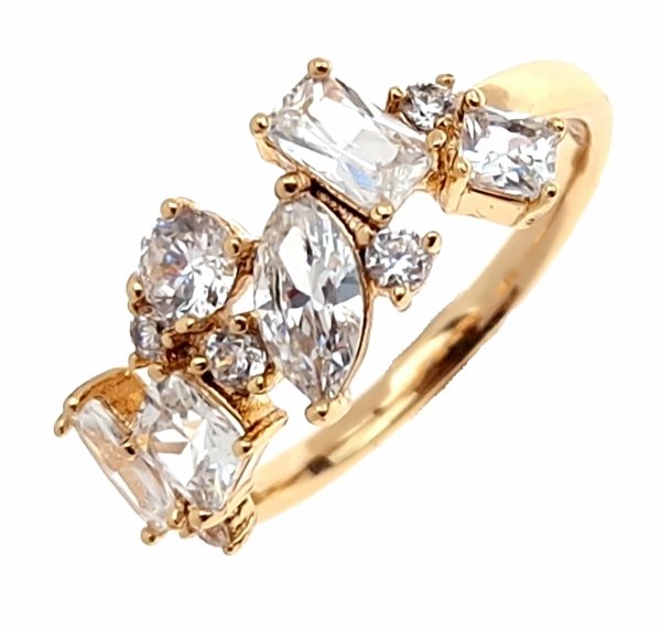 gold ring 18,60mm. gold-plated engagement xuping
