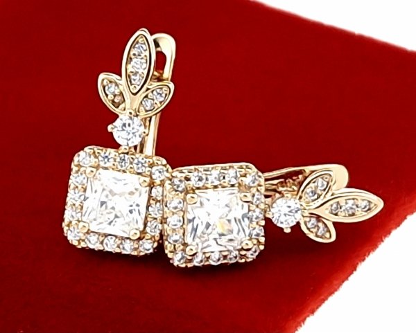 exclusive swarovski gold-plated earrings