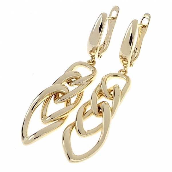 gold plated earrings with exclusive cubic zirconia