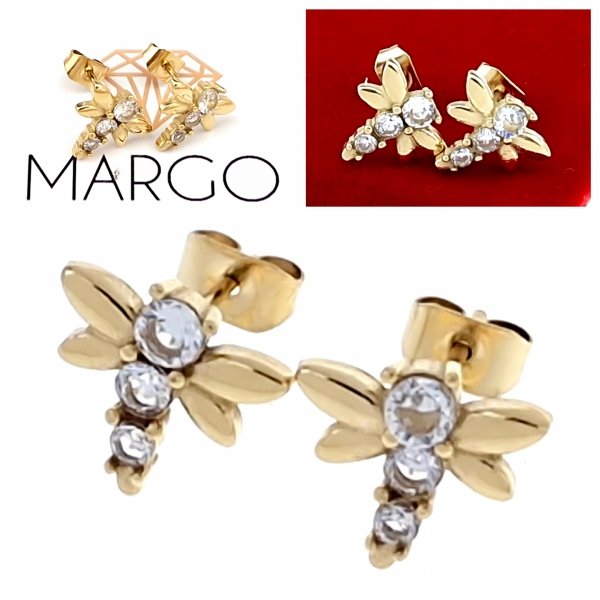 gold earrings made of stainless steel