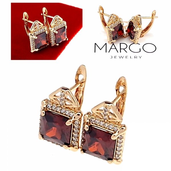 exclusive swarovski gold-plated earrings
