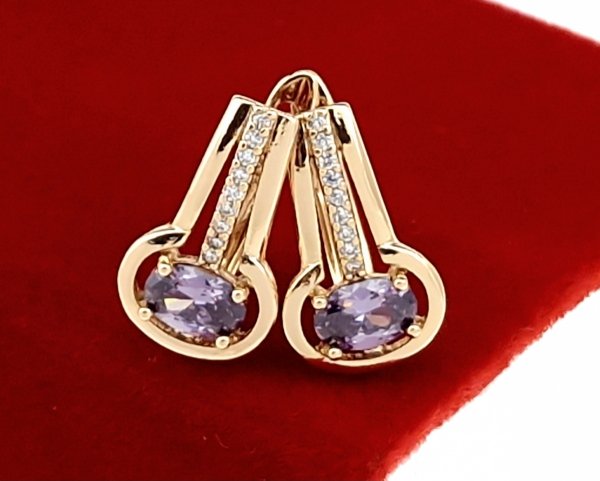 exclusive swarovski gold-plated earrings
