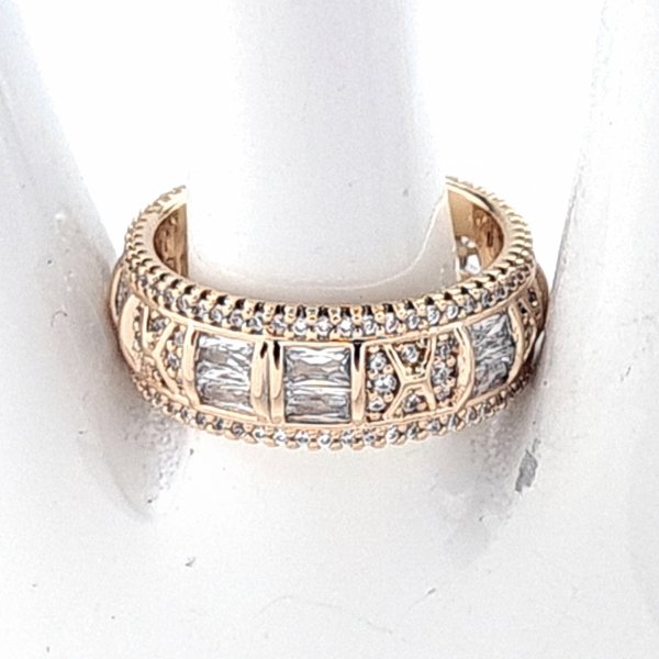 gold ring 18,60mm. gold-plated engagement xuping