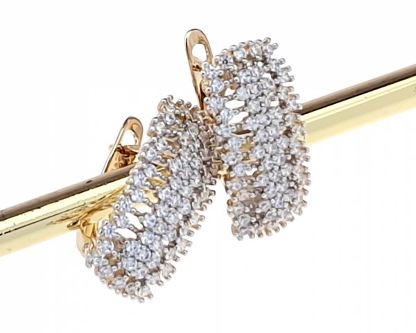 exclusive swarovski gold-plated earrings