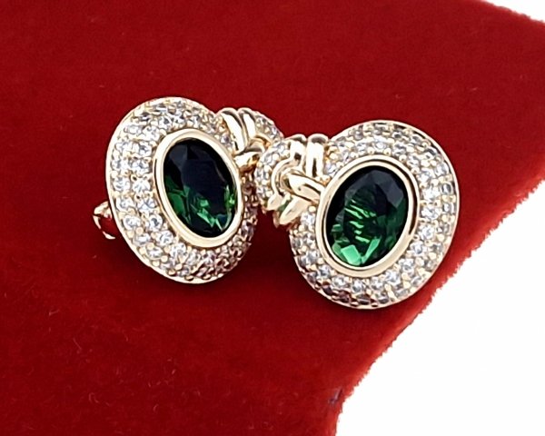exclusive swarovski gold-plated earrings