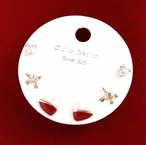 gold plated earrings with exclusive cubic zirconia