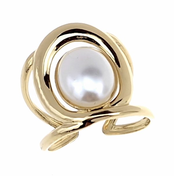 ring 18,30mm gold stainless steel