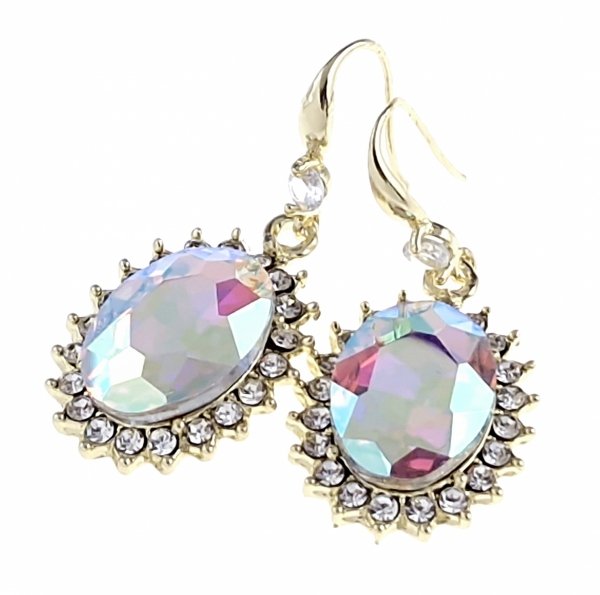 gold plated earrings with exclusive cubic zirconia