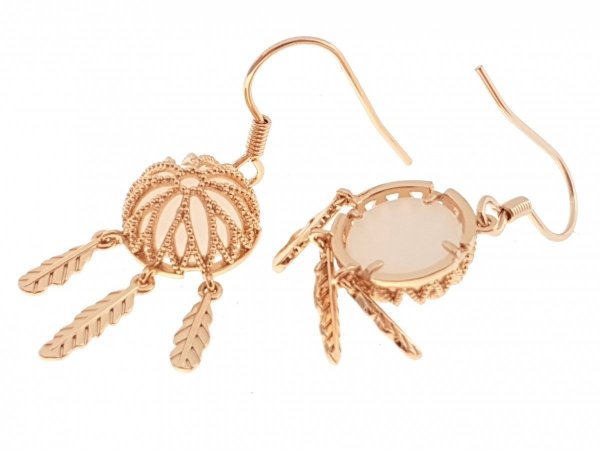 gold plated earrings with exclusive cubic zirconia