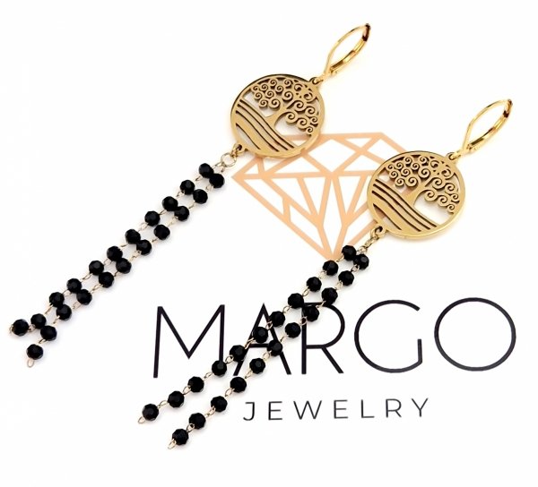 gold earrings made of stainless steel