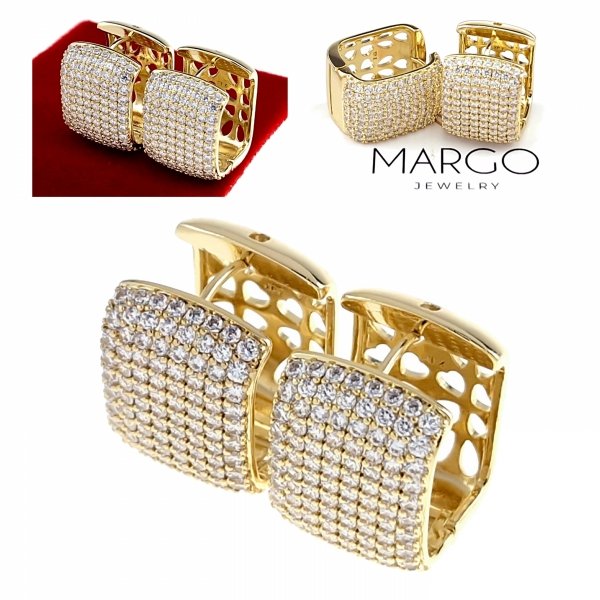 gold plated earrings with exclusive cubic zirconia