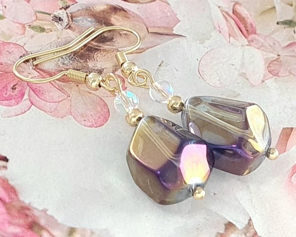 gold earrings made of stainless steel
