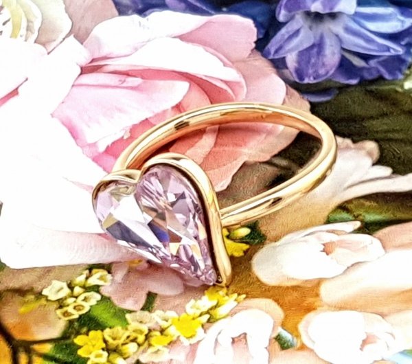 gold ring 16,30mm. gold-plated engagement xuping