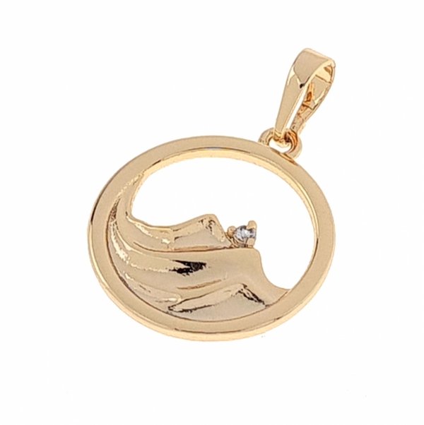 gold pendant 18k shiny xuping
