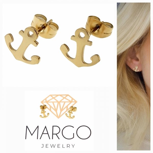 gold earrings made of stainless steel