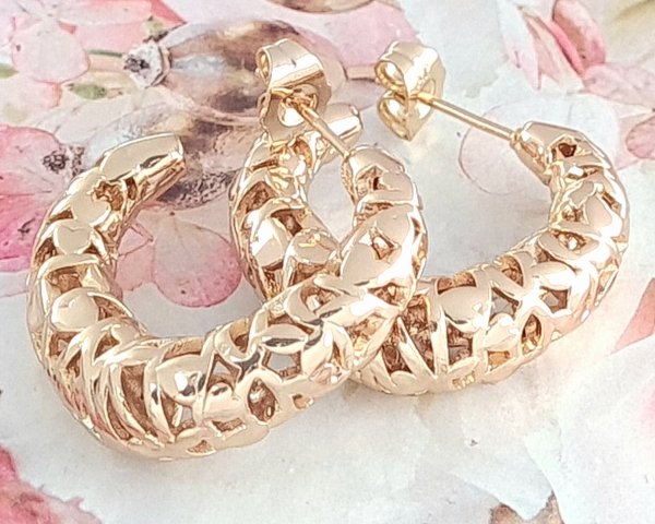 gold plated earrings with exclusive cubic zirconia
