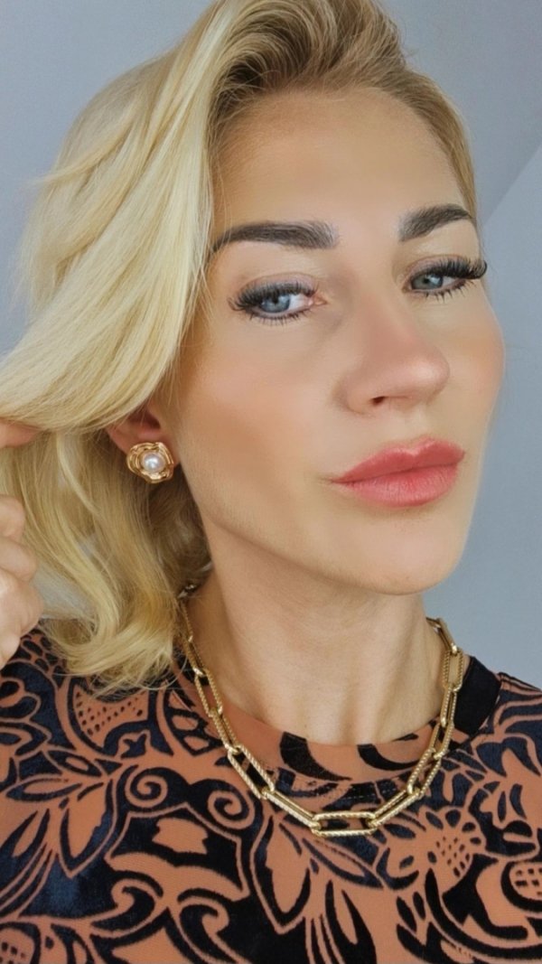 gold plated earrings with exclusive cubic zirconia