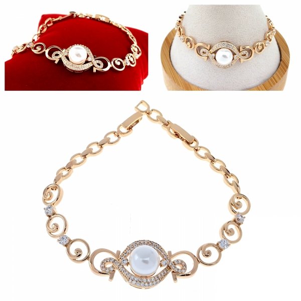 gold bracelet for a gold-plated leg