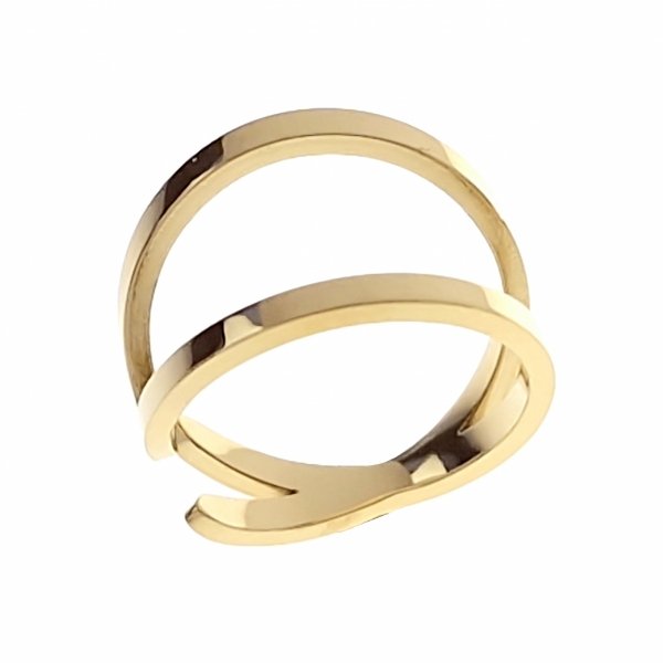 ring 19,00mm gold stainless steel