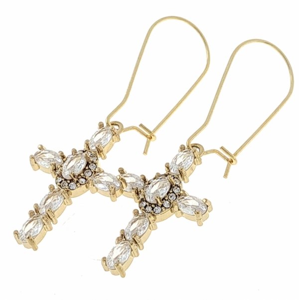 gold earrings made of stainless steel